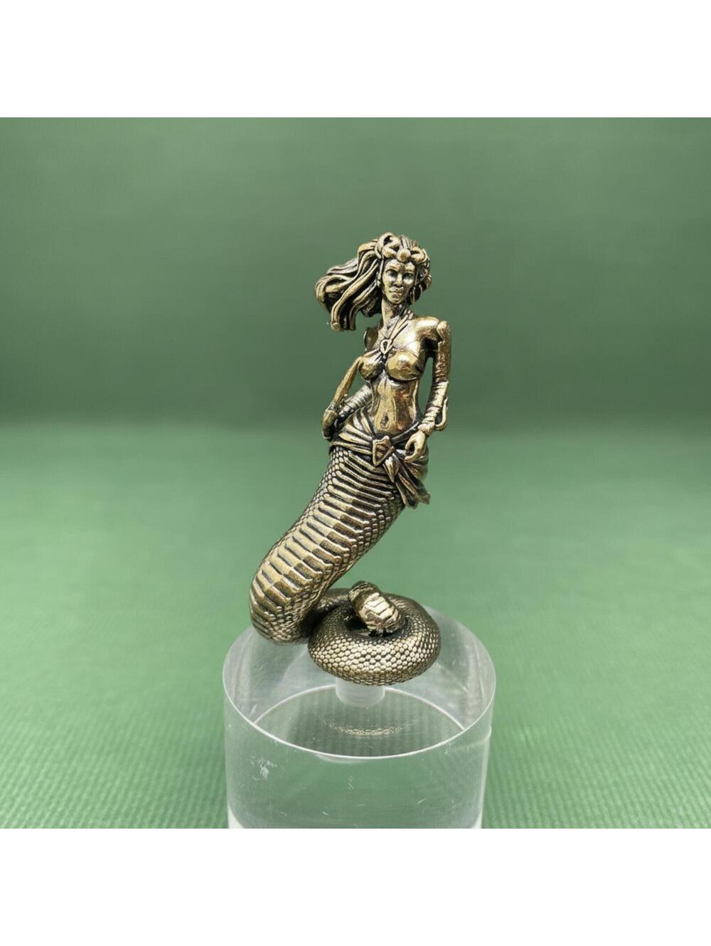 Brass Medusa Naga Woman Figurine Statue